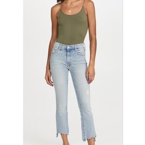 MOTHER High Rise Faded Blue Jeans